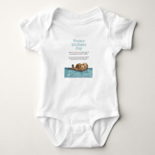 Sea otter mothers day baby bodysuit