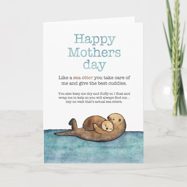 Sea otter mothers day card (Front)