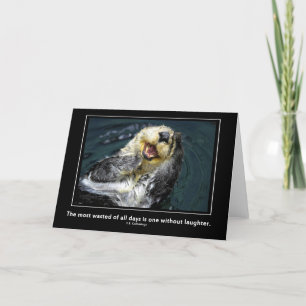 Sea otter motivational card