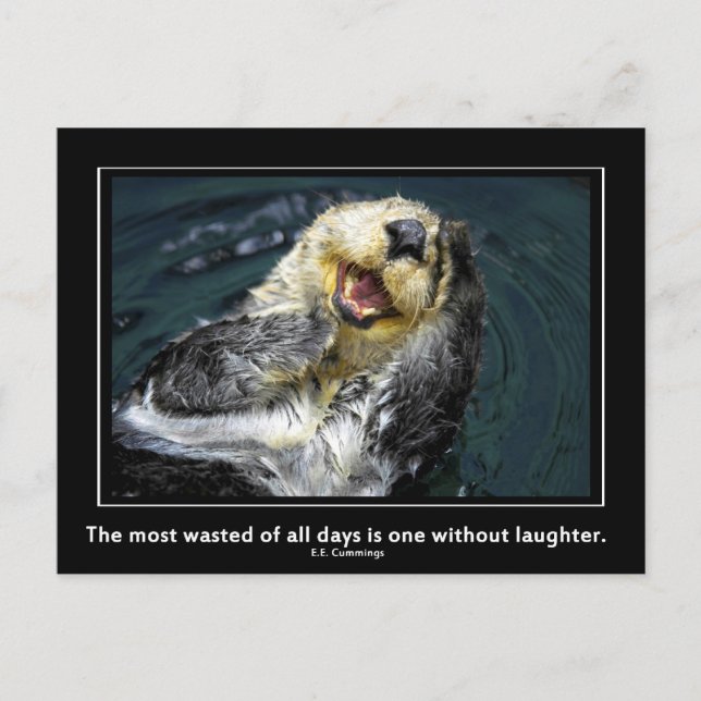 Sea otter motivational postcard (Front)
