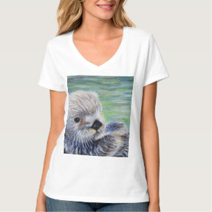 Sea Otter Painting T-Shirt