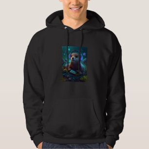 Sea Otter Playing Video Games Sea Otter Gamer 2 Hoodie