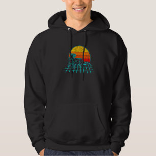 Sea Otter Retrowave Vaporwave Otter Marine Biologi Hoodie