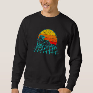 Sea Otter Retrowave Vaporwave Otter Marine Biologi Sweatshirt