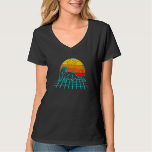 Sea Otter Retrowave Vaporwave Otter Marine Biologi T-Shirt