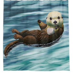 Sea Otter shower curtain