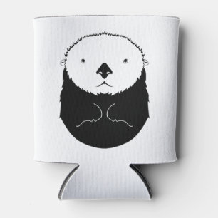 Sea Otter Silhouette Can Cooler