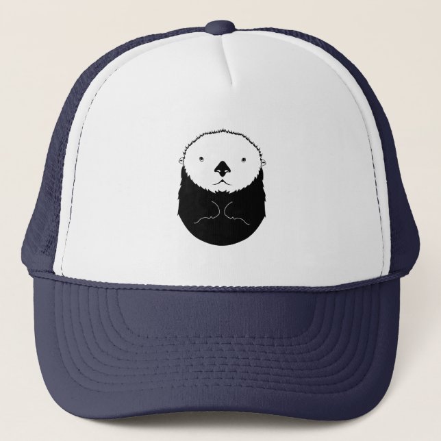 Sea Otter Silhouette Trucker Hat (Front)