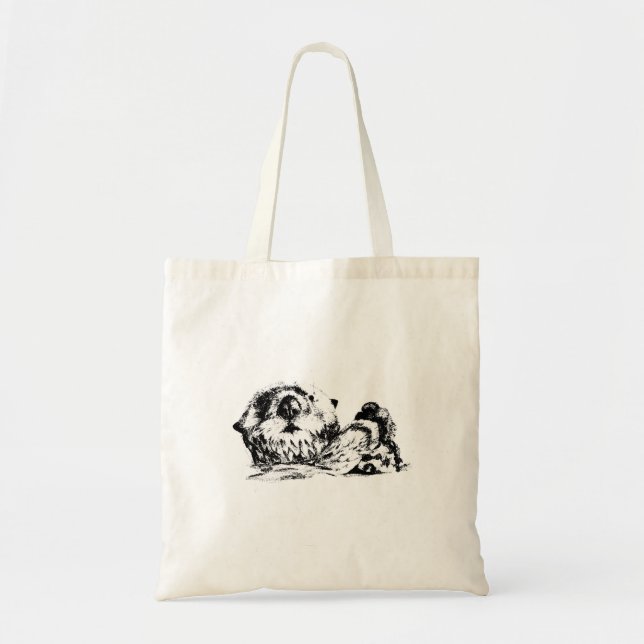 Sea otter tote bag (Front)
