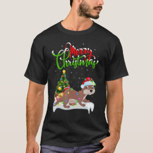 Sea Otter Xmas Decorations Santa Sea Otter Chris T-Shirt