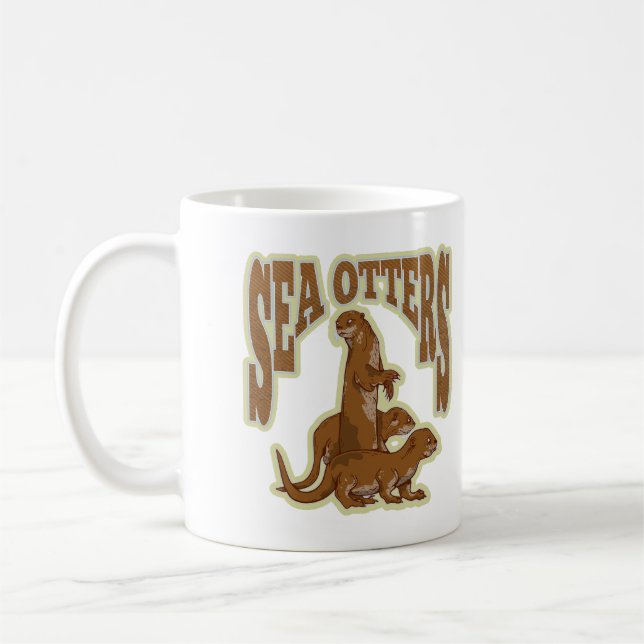 Sea otters coffee mug (Left)