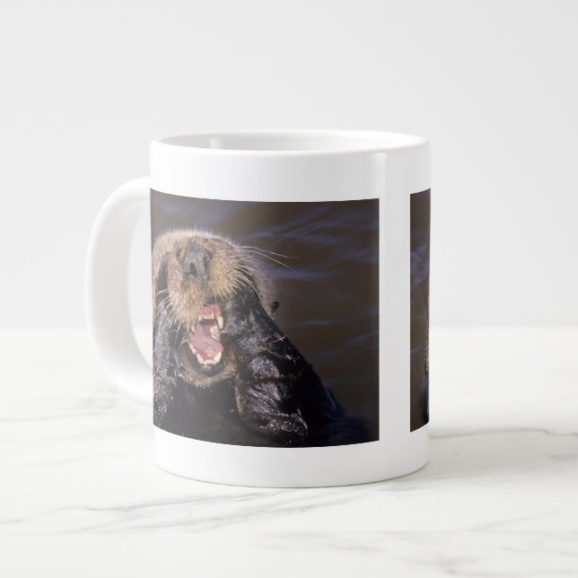 Sea Otters, Enhydra lutris 6 Large Coffee Mug (Front Left)
