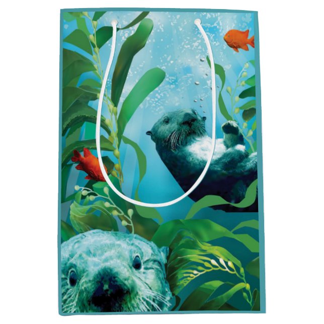 Sea Otter's Garden Medium Gift Bag (Front)