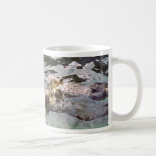 Sea Otters Holding Hands Coffee Mug