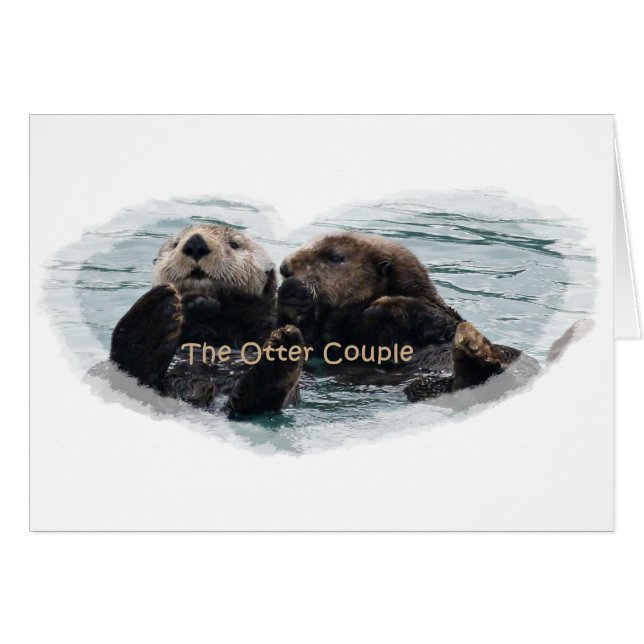 Sea Otters in a heart (Front Horizontal)
