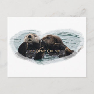 Sea Otters in a heart Postcard