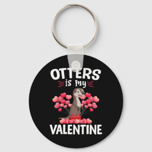 Sea Otters Is My Valentine Happy Valentine's Day S Key Ring