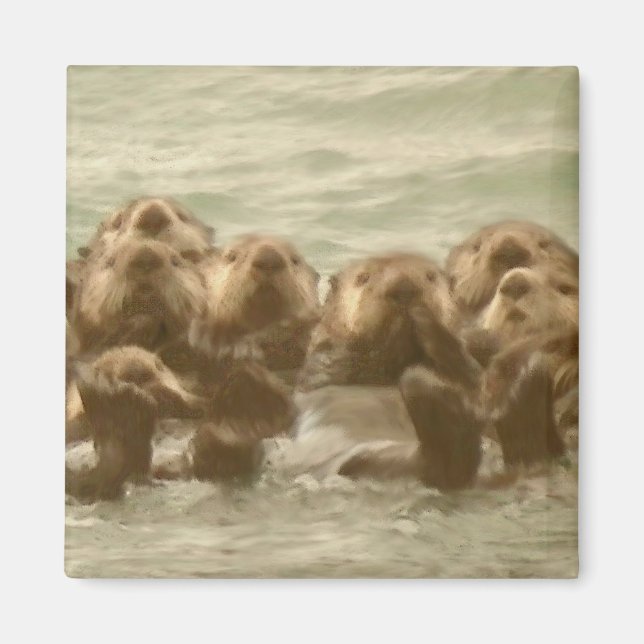 Sea Otters Magnet (Front)