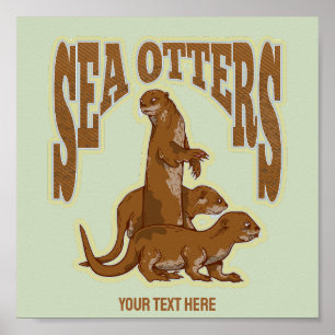 Sea otters poster