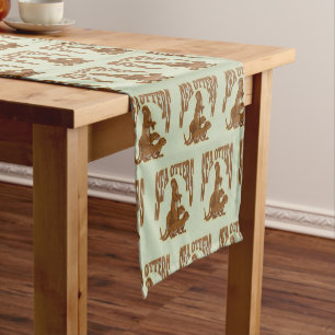Sea otters short table runner