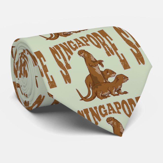 Sea otters tie (Rolled)