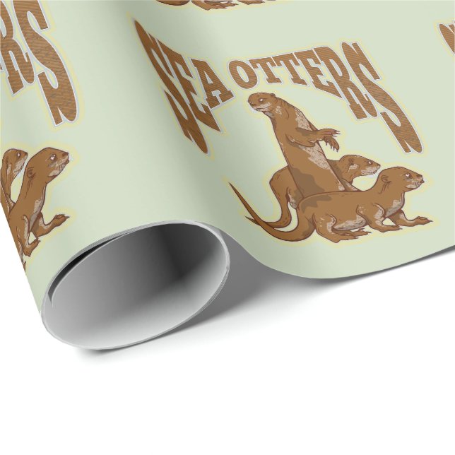 Sea otters wrapping paper (Roll Corner)