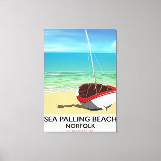 Sea Palling Beach Norfolk beach poster Canvas Print