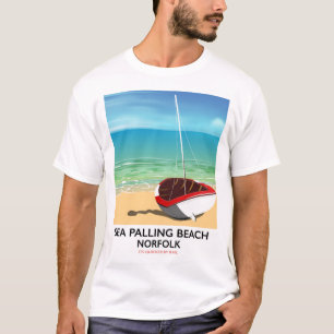 Sea Palling Beach Norfolk beach poster T-Shirt