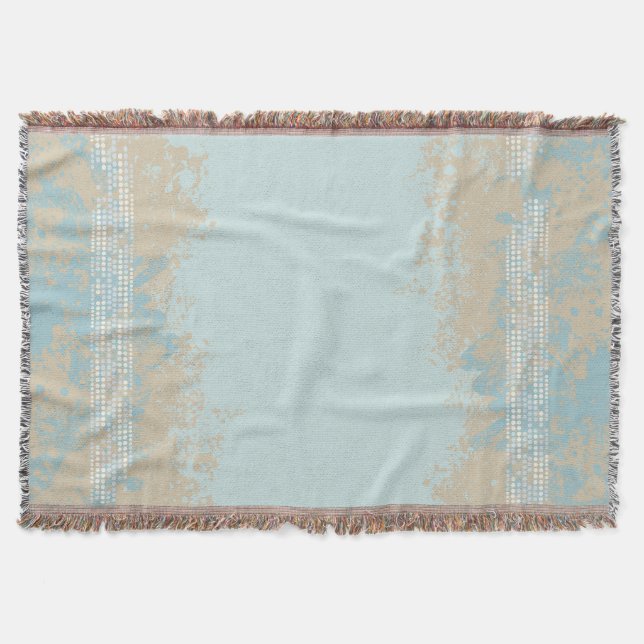Sea patterned rock beach toned pattern throw (Front)