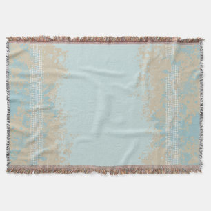 Sea patterned rock beach toned pattern throw blanket