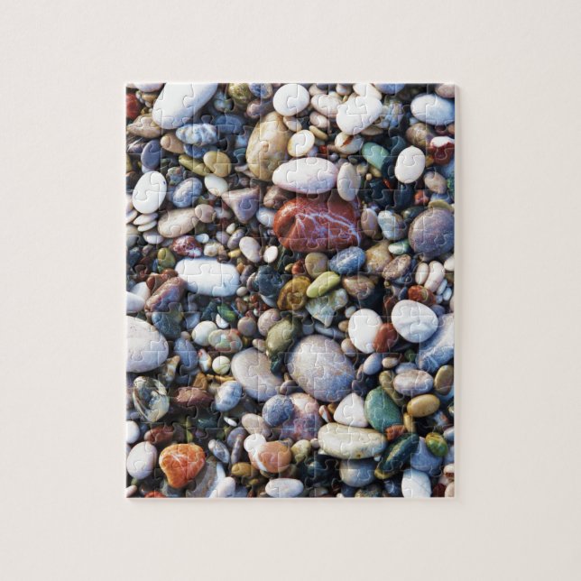 Sea Pebbles Beach Stones Rhodes Greece Jigsaw Puzzle (Vertical)