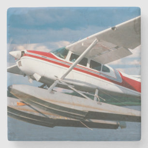 Sea Plane Taking Off, Victoria Falls, Zimbabwe Stone Coaster