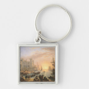 Sea Port at Sunset, 1639 Key Ring