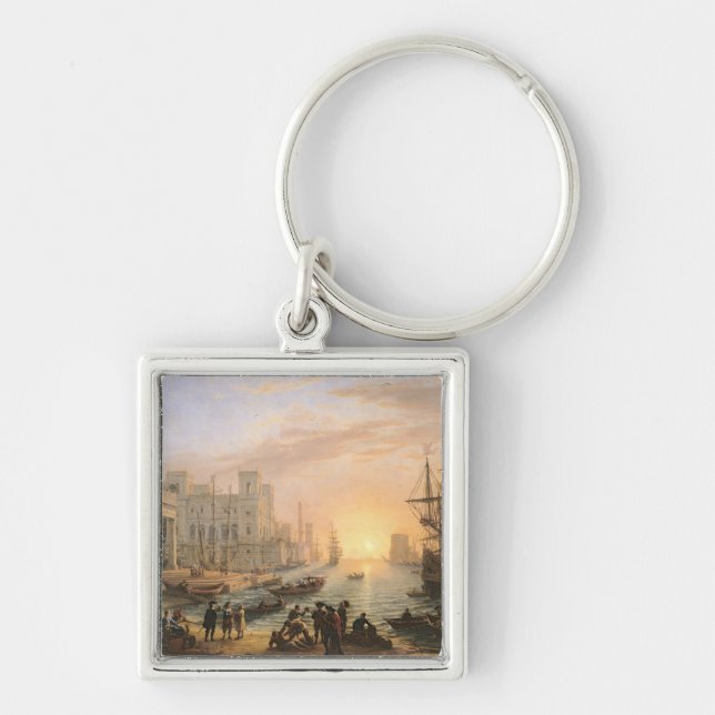 Sea Port at Sunset, 1639 Key Ring (Front)