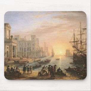 Sea Port at Sunset, 1639 Mouse Mat