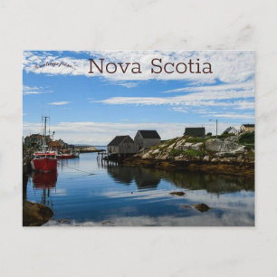 Sea Port in Nova Scotia Canada Postcard