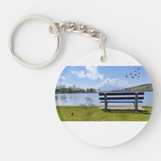 Sea & Port key trailer - peace on the way Key Ring (Front)