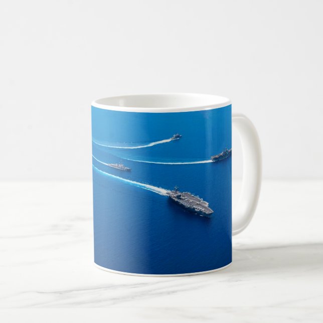 SEA POWER – US Naval Vessels Mug (Front Right)
