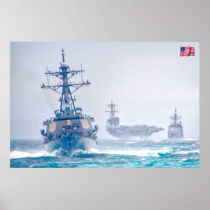 SEA POWER – US Naval Vessels Poster