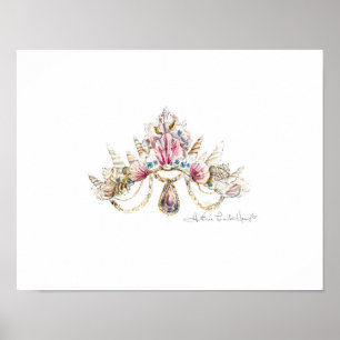 Sea Princess Crown Print by Heather French Henry