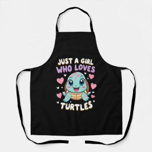 Sea Reptile Turtle Lovers Just A Girl Who Loves Tu Apron