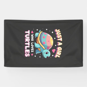 Sea Reptile Turtle Lovers Just A Girl Who Loves Tu Banner