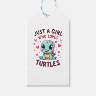 Sea Reptile Turtle Lovers Just A Girl Who Loves Tu Gift Tags