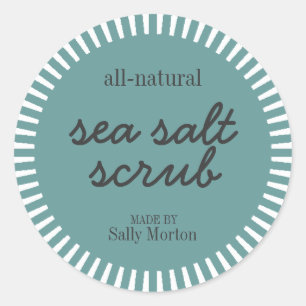 Sea Salt Scrub Round Label Template