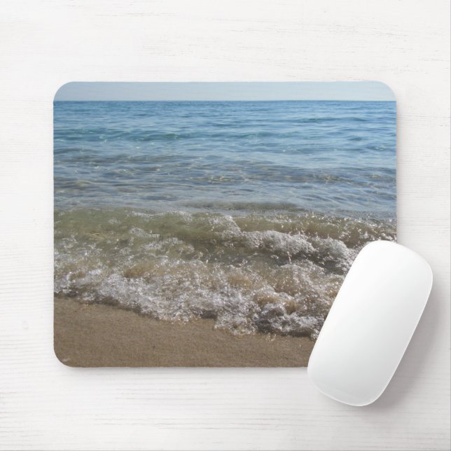 Sea & Sand Beach Waves   Mouse Mat (With Mouse)