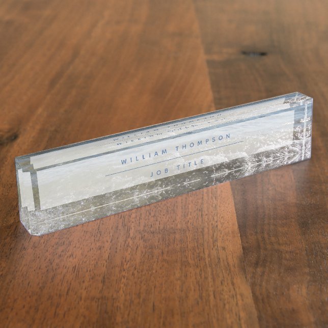 Sea & Sand Beach Waves  Nameplate (Side)