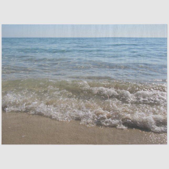 Sea & Sand Beach Waves Tissue Paper (Front)