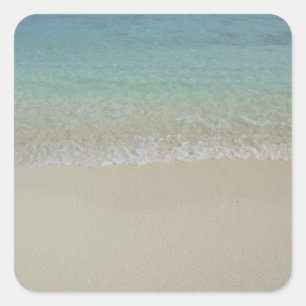 Sea Sand Blank Template Maldives Trendy Nature Square Sticker
