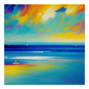 Sea Scape 10 “Stuck on the sand”.  Poster