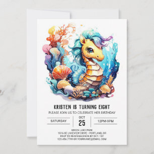 Sea Seahorse Serenade Birthday Invitation